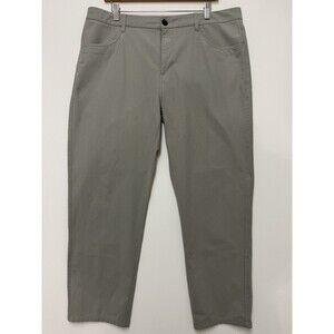Vuori Mens Meta Pants Size 36x30 Gray Athletic Slim Fit Performance Stretch